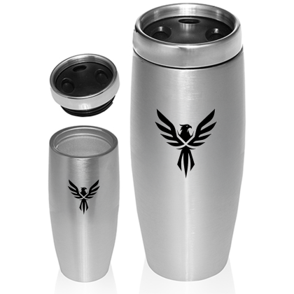 Custom 16 oz Stratford All Stainless Tumbler - Silver Front view
