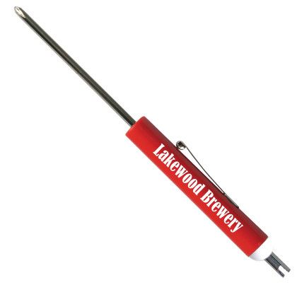 Custom Pocket Screwdriver 0 Phillips Blade/Valve Stem Top - Red 