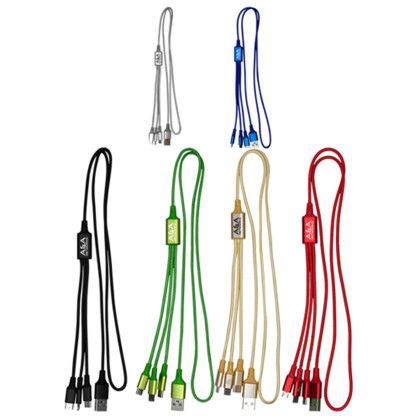 Custom Metallic 3-in1 Cable with Type C USB - All Color