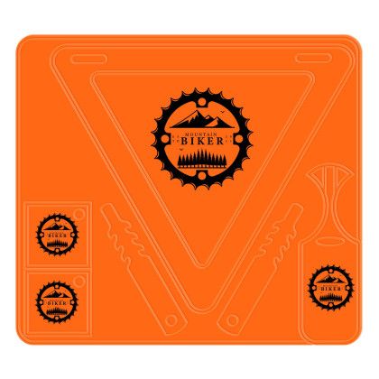 Custom Bike-Rite Reflective Safety Signs - Fluorescent Orange 