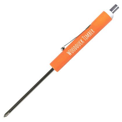 Custom Pocket Screwdriver 0 Phillips Blade/Magnet Top - Orange 