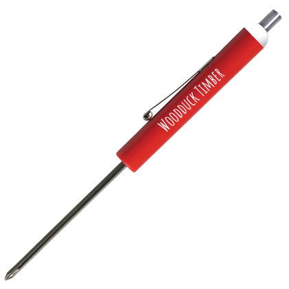 Custom Pocket Screwdriver 0 Phillips Blade/Magnet Top - Red 