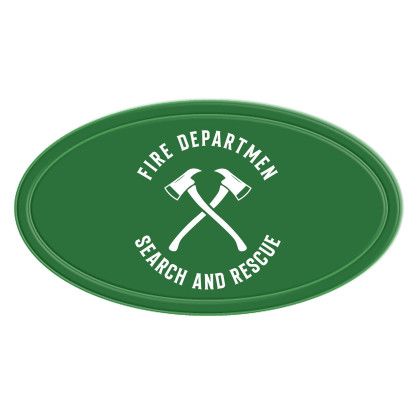 Custom Reflective Oval Shape Sticker - Green 