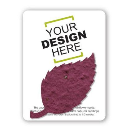 Custom The Mini Seed Paper Gift Pack - Basil leaf - Burgundy