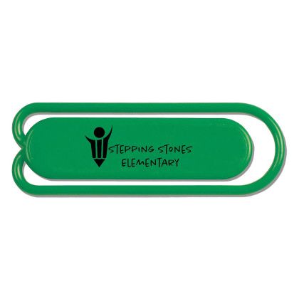 Custom Standard Clippy Paper or Bag Clip - Green 