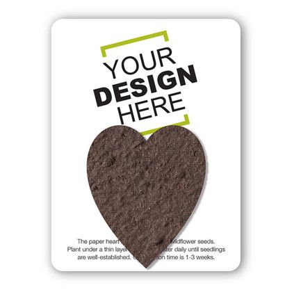 Custom The Mini Seed Paper Gift Pack - Heart- Coffee