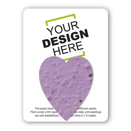 Custom The Mini Seed Paper Gift Pack - Heart- Lavender