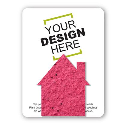 Custom The Mini Seed Paper Gift Pack - House - Cranberry