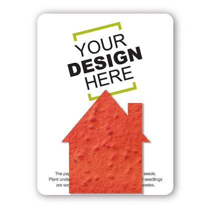 Custom The Mini Seed Paper Gift Pack - House - Orange