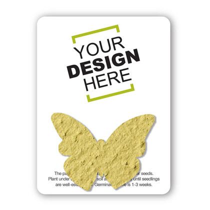 Custom The Mini Seed Paper Gift Pack - Butterfly- Chartreuse