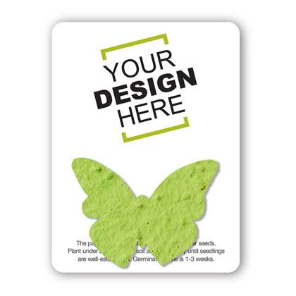 Custom The Mini Seed Paper Gift Pack - Butterfly- Lime