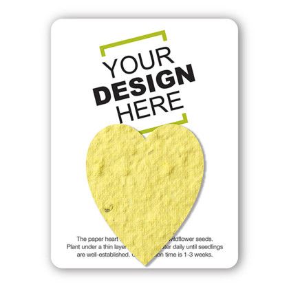 Custom The Mini Seed Paper Gift Pack - Heart- Yellow