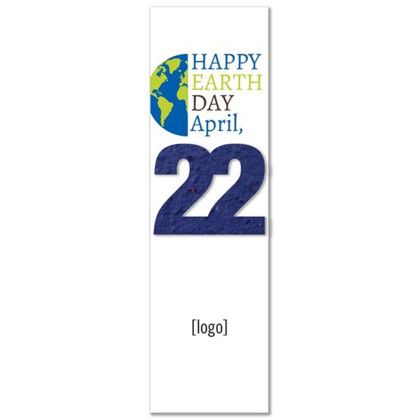 Custom Earth Day Seed Paper Shape Bookmark - Design CC