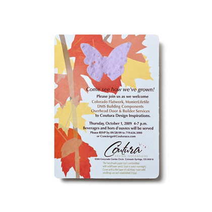 Custom Plantable Seed Paper Shape Invitations - 4"x6" - Animal