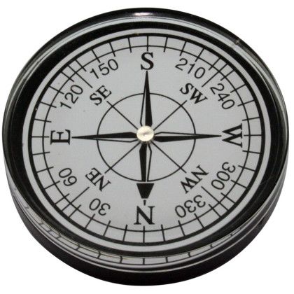 Custom Small Resin Compass - Full Color - White Custom Small Resin Compass - Full Color - White