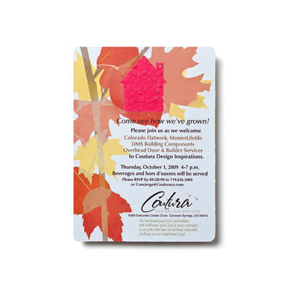 Custom Plantable Seed Paper Shape Invitations - 4"x6" - Work And Home