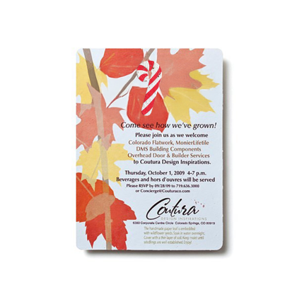 Custom Plantable Seed Paper Shape Invitations - 4"x6" - Holiday And Event