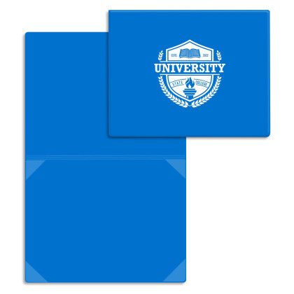 Custom Certificate/Diploma Holders - 4 Corners - Bright Blue 