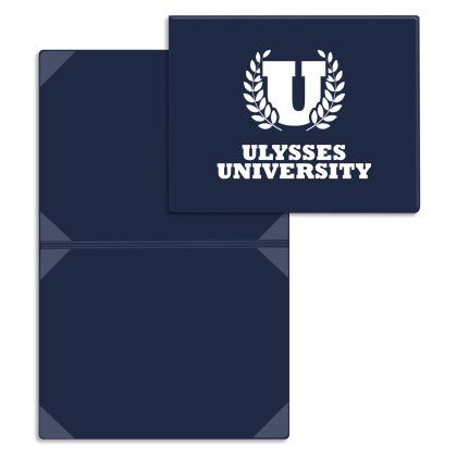 Custom Certificate Diploma Holders 8 Corners - Navy Blue 