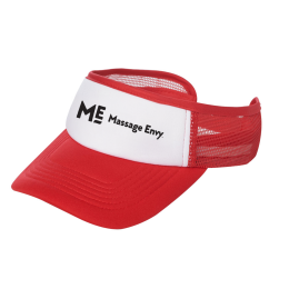 Custom Two Tone Polyester Visors - Red 