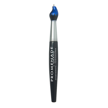 Custom Paint Brush Pen with Black Handle - Blue 