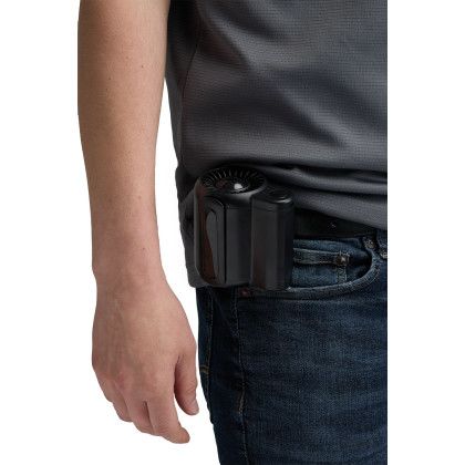 Custom Hands-Free Rechargeable Waist Fan - Black Lifestyle