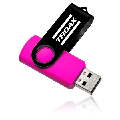 Custom 8GB Swivel USB Drives - fuchsia