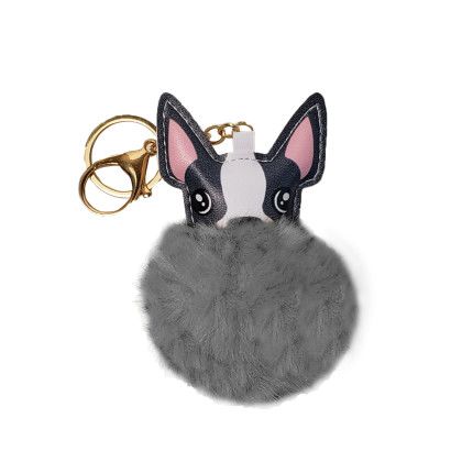 Custom Dog Super Plush Keyring - Black 