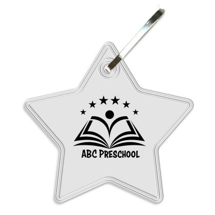 Custom Star Zipper Pull - White