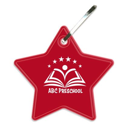 Custom Star Zipper Pull - Red 