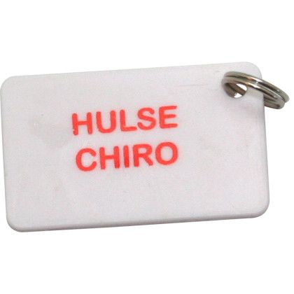 Custom Key Tag Keyring Rectangle - White