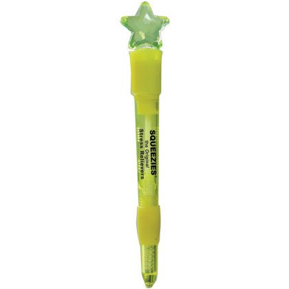Custom Ballpoint Light Up Yellow Star Pen