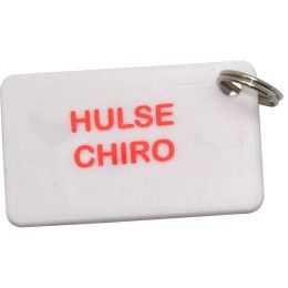 Custom Key Tag Keyring Rectangle - White