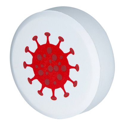 Custom COVID-19 Disk Stress Reliever - White