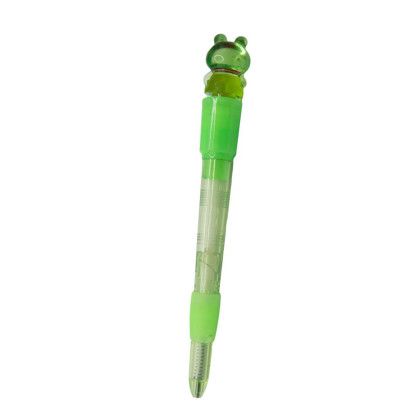 Custom Ballpoint Light Up Frog Pen - Green Back View