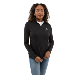 Custom Dara Women's Recycled Tech Quarter Zip - Black Custom Dara Women's Recycled Tech Quarter Zip - Black