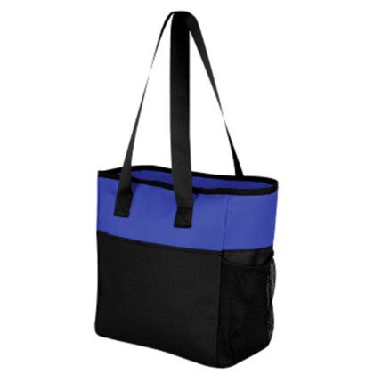 Custom Sydney 12 Can Cooler Tote Bag - Royal Blue With Black Back View Custom Sydney 12 Can Cooler Tote Bag - Royal Blue With Black Back View