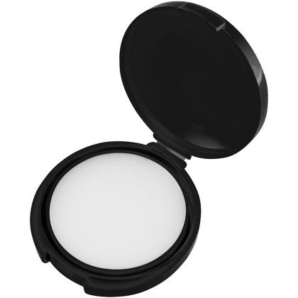 Custom Recycled Round Compact Lip Moisturizer - Black Open View