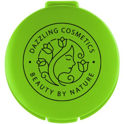Custom Recycled Round Compact Lip Moisturizer - Lime Green