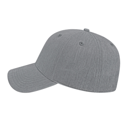 Recycled Custom Embroidered Cap - Heather Side View
