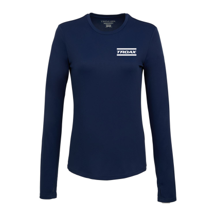 Custom Dara Women's Recycled Long Sleeve Tech Tee - Vintge Navy 