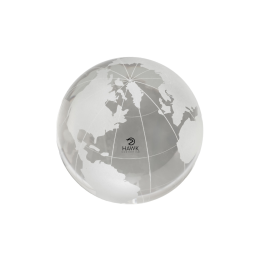 Custom Crystal Globe Paperweights - Clear Custom Crystal Globe Paperweights - Clear
