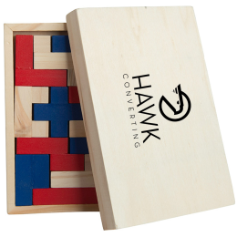 Custom Color Wood Shapes Challenge Puzzle - Natural Wood 