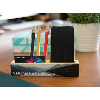 Custom Wood Desk Organizer - Natural Wood Lifestyle