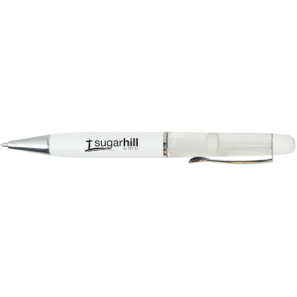 Custom Floating Brain Ballpoint Pen - White