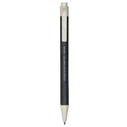 Custom Recycled BioDegradable Clicker Pen - Black 
