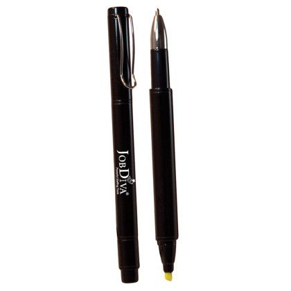 Custom Pen/Highlighter Combo - Black Custom Pen/Highlighter Combo - Black