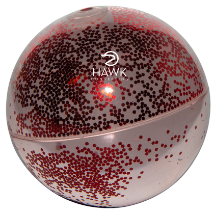 Custom High Bounce Glitter Ball - Red 