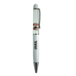 Custom Floating Eyeballs Ballpoint Pen - White