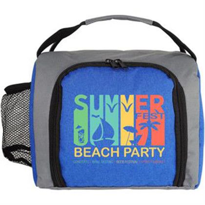 Custom Ridge Up Front Lunch Cooler - Blue 